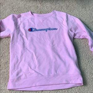 Champion pink crew neck sweatshirt